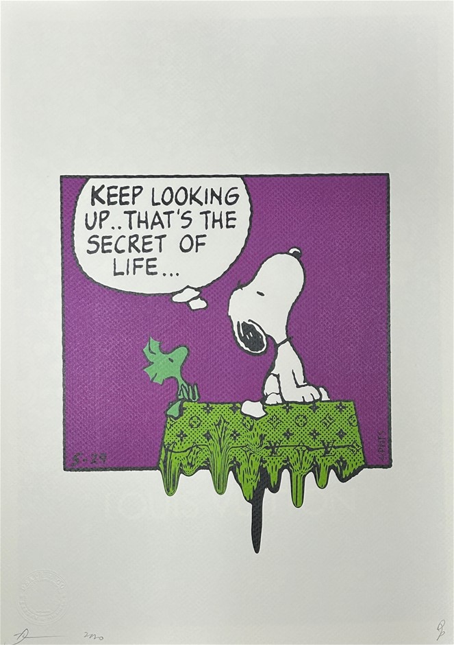Death NYC Signed Street Art Print "SNOOPY/LV STYLE" Limited Edition