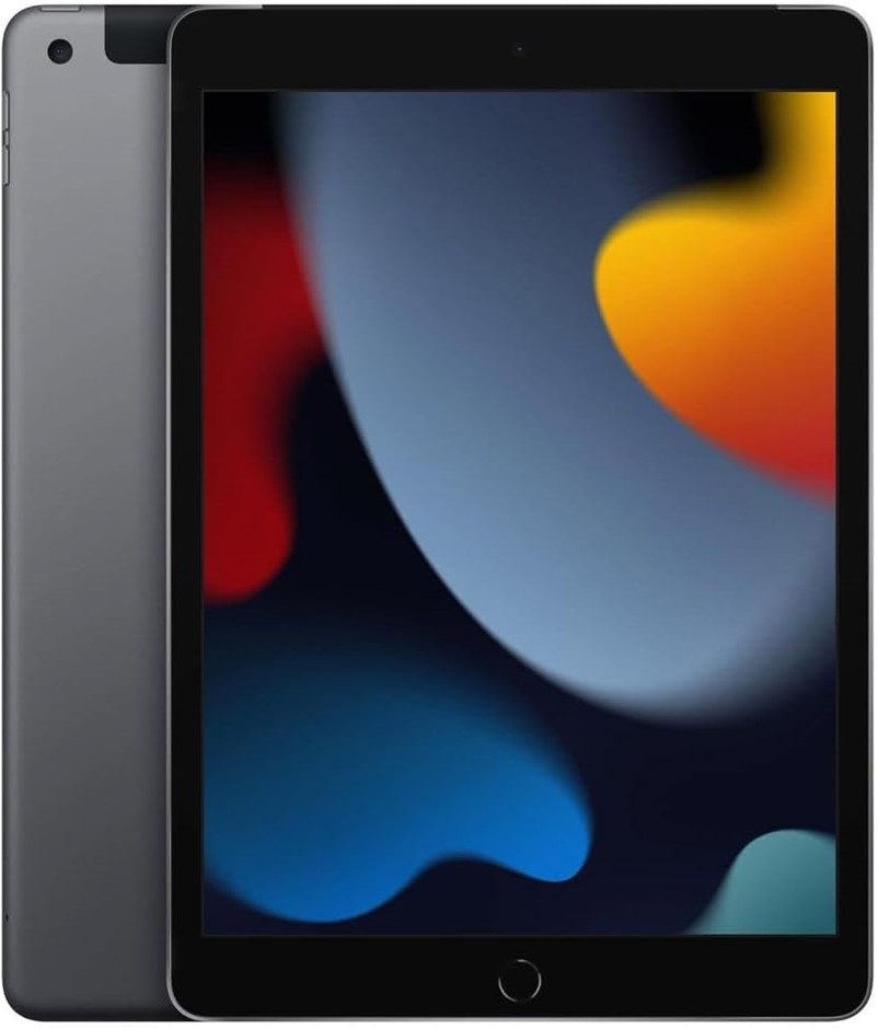 APPLE iPad 2021 (9th Gen), 10.2", Wi-Fi, 64GB, Space Grey, Model MK2K3X/A.