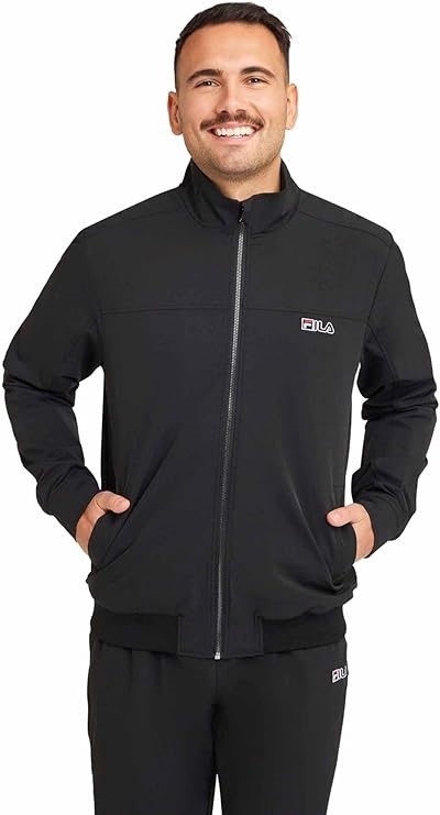 FILA Men's Classic 2.0 Jacket, Size 2XL, Black, ASJ13087. RRP: $140. Buyer