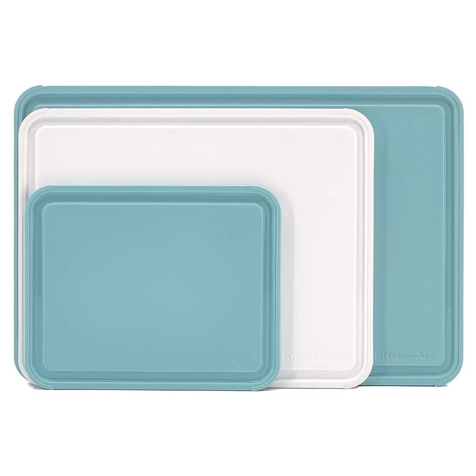 KitchenAid Non-Slip Cutting Boards 3 Piece Set White. NB: Minor Use, May ha
