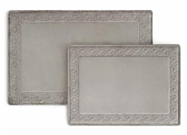 TOWN & COUNTRY LIVING Memory Foam Bath Rug, 2-Piece, Grey. Product Mat 1 :