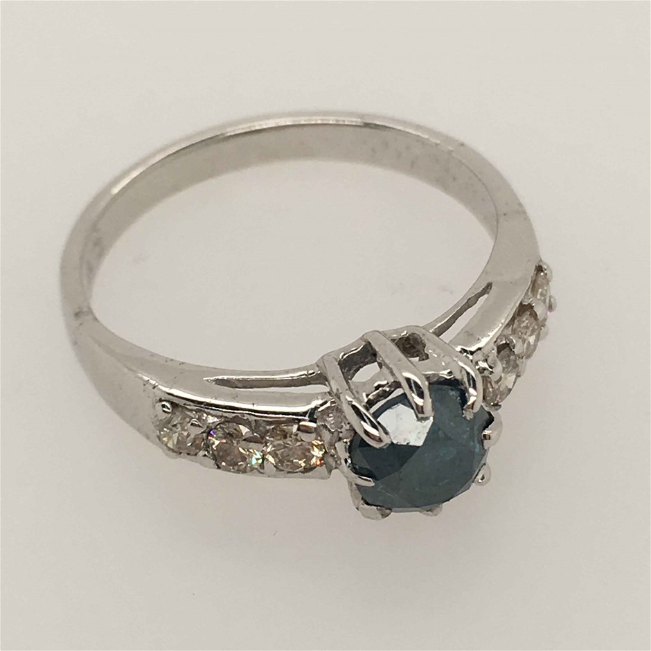 9ct White Gold, 1.01ct Diamond Ring