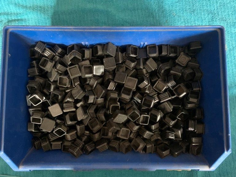 Large Quantity of Square Black Plastic End Caps