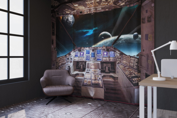 3D Space Station 3m x 3m Fabric Wall Photo Backdrop Highett VIC pickup
