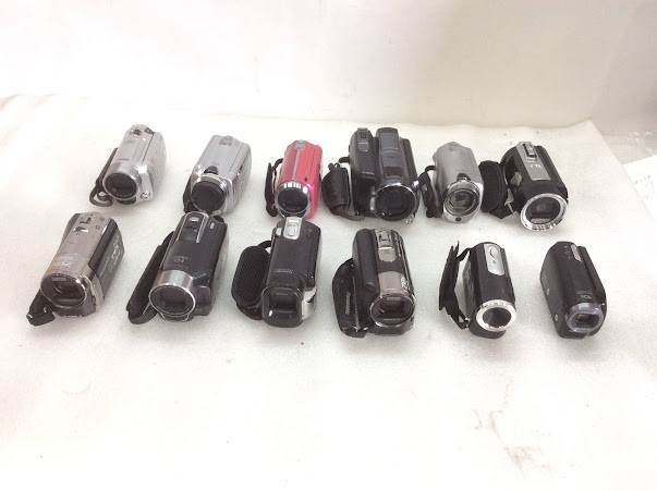 Sony/JVC/Panasonic/Canon Mixed Brand and Model Camcorders (Lot of 12)