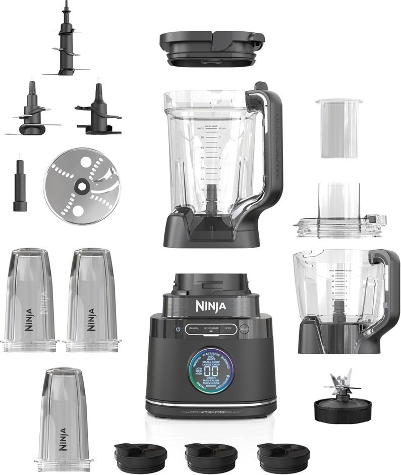 NINJA Detect Kitchen System Power Blender + Processor Pro, High Speed Food