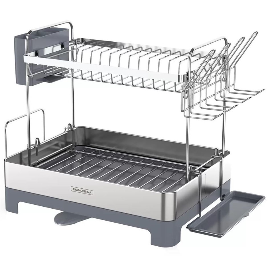 TRAMONTINA Stainless Steel 2-Tier Dish Drying Rack. N.B: Some parts may be