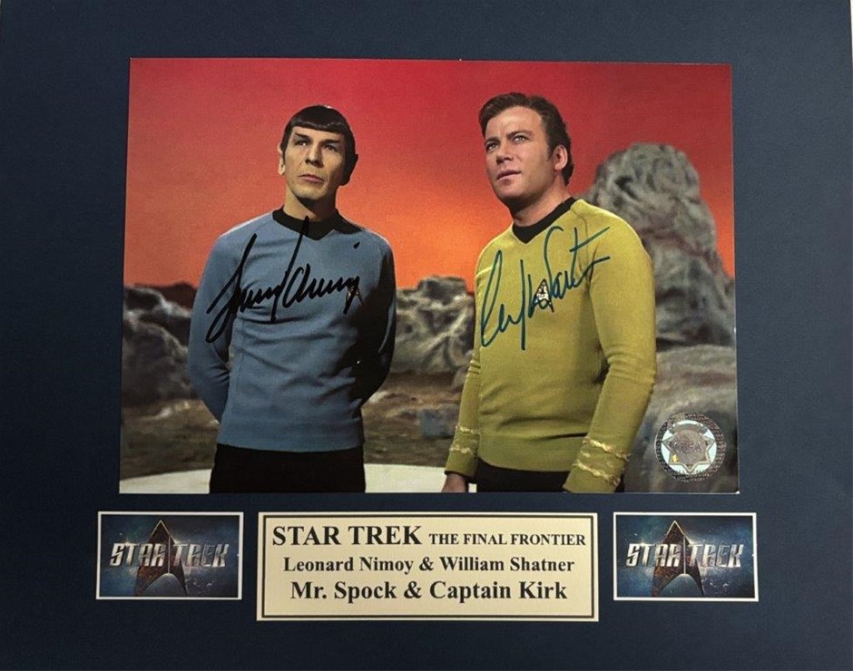 NIMOY & SHATNER DUAL SIGNED 'STAR TREK'