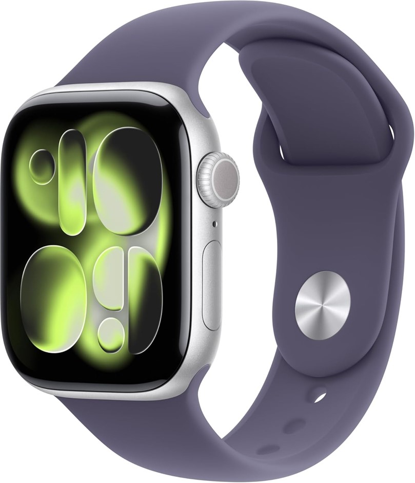 APPLE Watch Series 11 [GPS, 42mm] Silver Aluminium Case with Purple Fog Spo