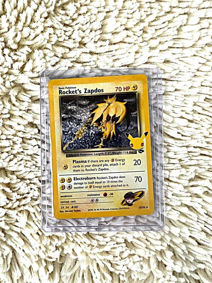 Raw english Card of Rocket’s Zapdos Gym Challenge attractive artwork