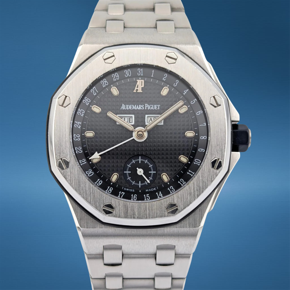 AUDEMARS PIGUET ROYAL OAK OFFSHORE COMPLETE CALENDAR 38MM 25807ST BXO & COA