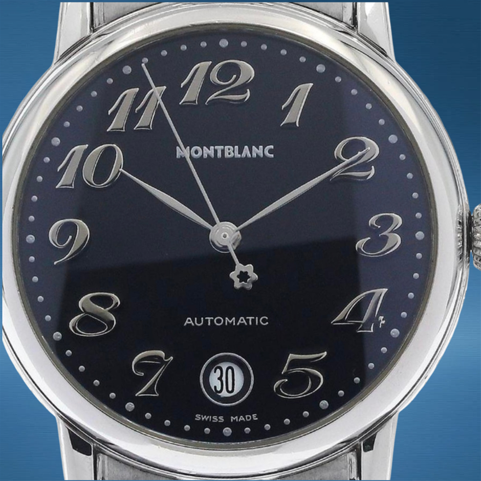 MONTBLANC STAR 40MM STAINLESS STEEL 7072 BLACK DIAL WXO & COA