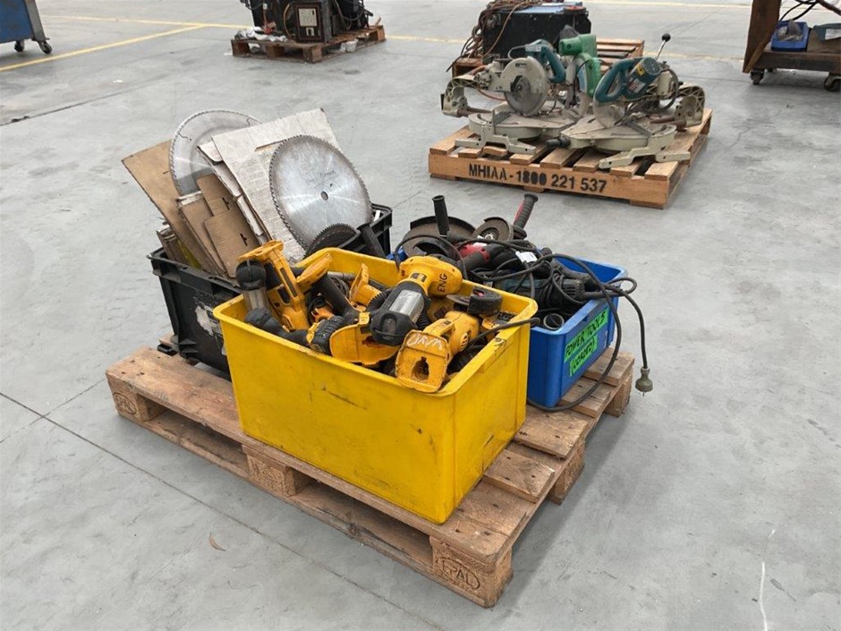 Pallet Comprising of DeWalt Power Tools, Saw Blades and Various Brands