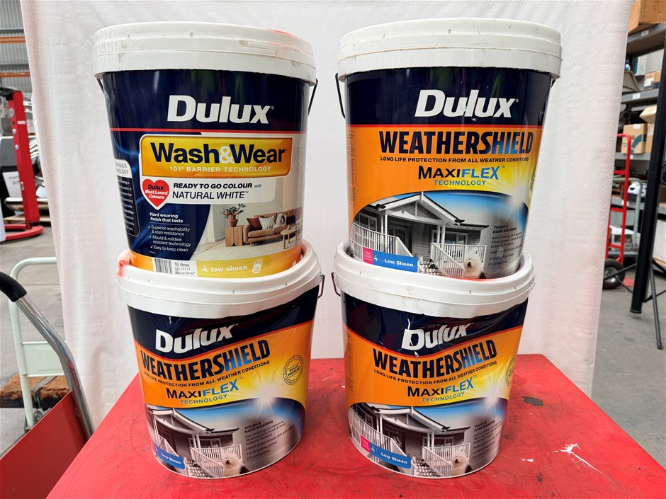 Assorted 15Lt Tins of Paint x 4