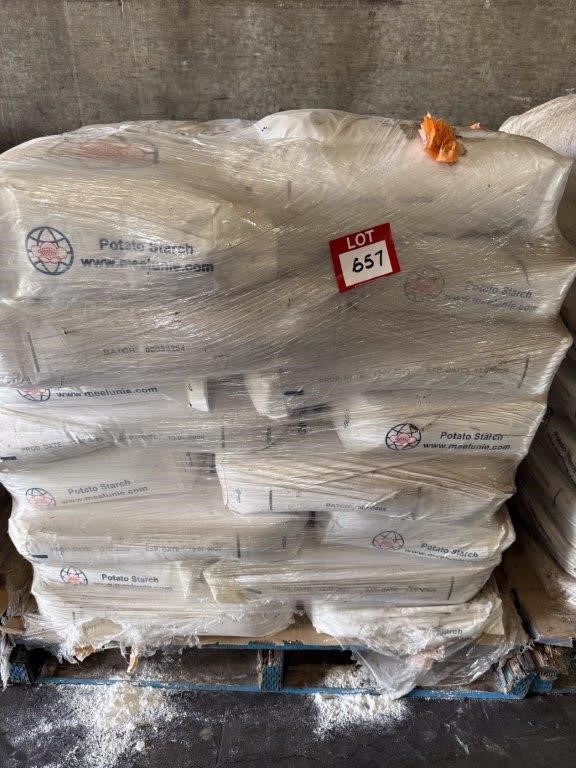 Approx. 32 x MEELUNIE World Flower Potato Starch 25kg bags
