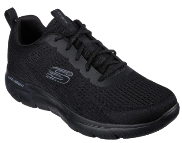 Skechers Men's Summits Torre Sneaker, Black/Black, US 7