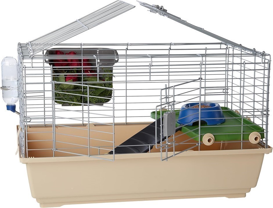 AMAZON BASICS Small Animal Cage Habitat With Accessories, Standard Size: 81