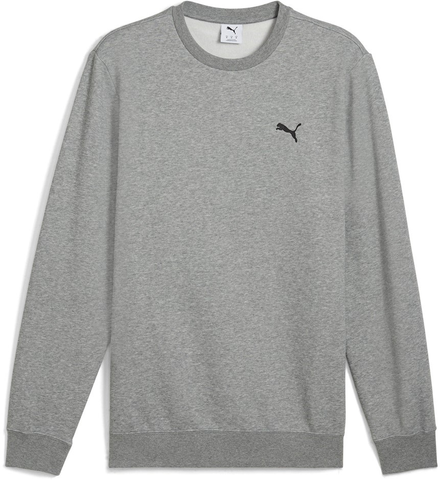 PUMA Men's ESS Fleece Crew, Size M, 66% Cotton, MediumGreyHeather (03), 199