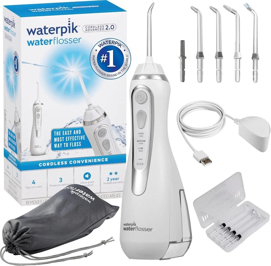 WATERPIK Cordless Advanced Pro 2.0 Water Flosser - Ultra-Quiet, Waterproof