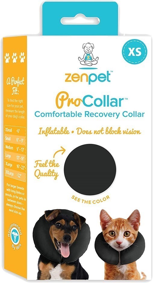 2 x ZENPET Pro Collar Comfortable Recovery Pet Collar, Size XS, Neck Size <
