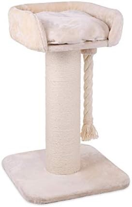 KAZOO High Bed Scratch Post with Rope, Cream. NB: Only Includes the Bed, Ro