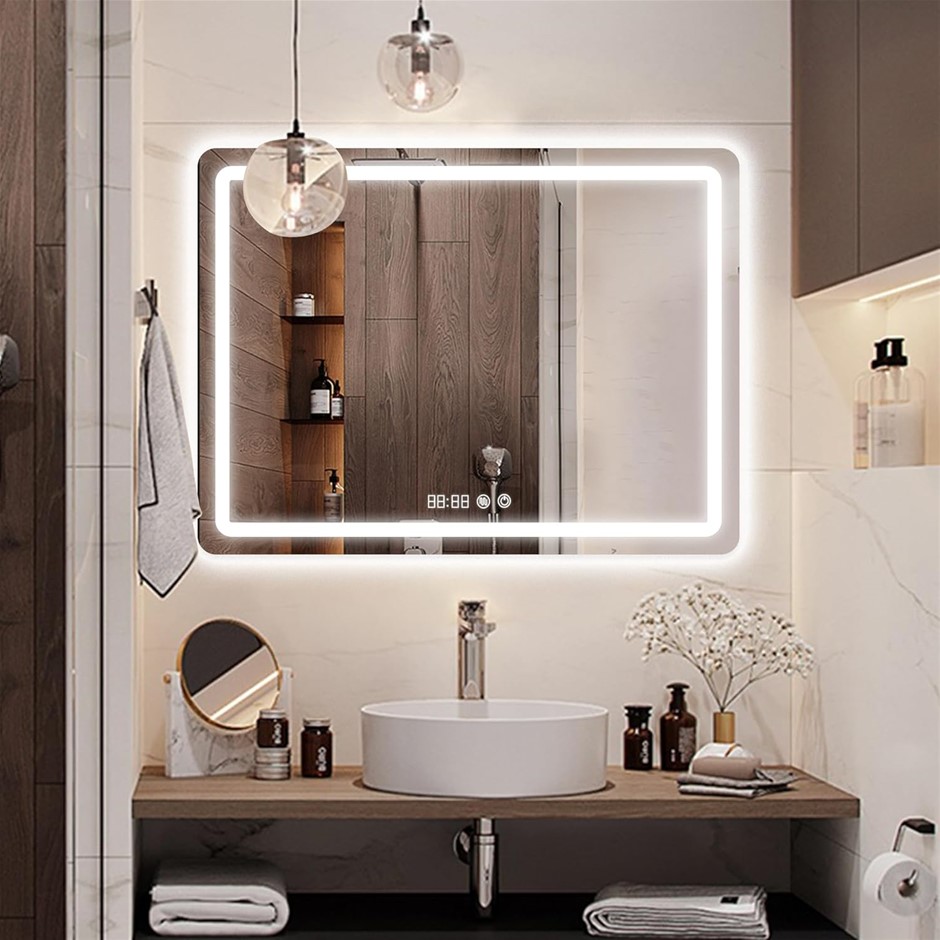 COZI LED Vanity Mirror Dimmable Backlit & Front Lighted 3 Colors Anti-Fog S