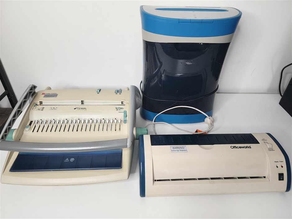 Rexel CB405 Binder, Ledah CX600 Shredder & Laminator