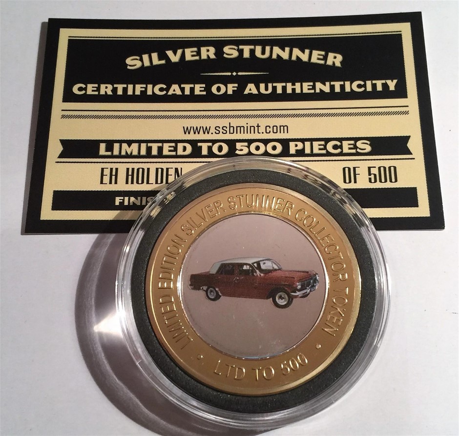 NEW EH Holden Colour Silver Stunner Coin with COA LIMITED TO ONLY 500