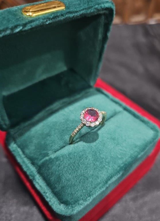 14K/Italy 1.0ct Ruby Stone Yellow Gold Filled Ring(stamped)Warranty Quality