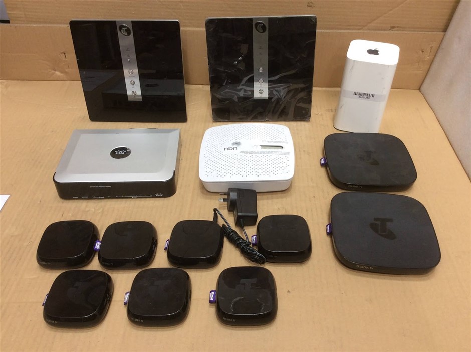 Mixed Networking Devices & Media Boxes Lot - (Lot of 14)