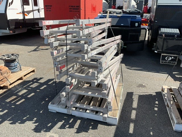 <p>Trestle Stand Pallet Of</p>
