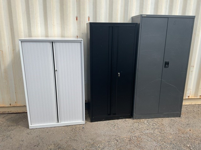 3 Metal Cabinets