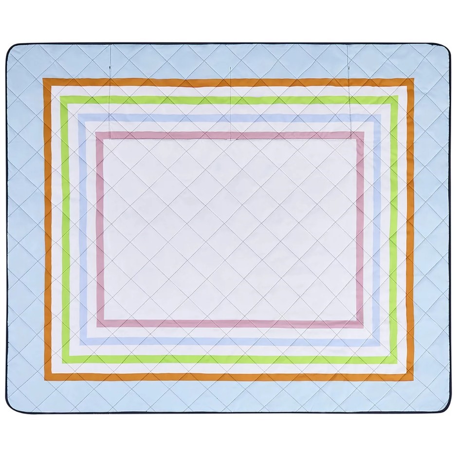 HUNTER Outdoor Picnic Blanket, 152cm x 183cm, Bedford Blue. N.B: Zipper is