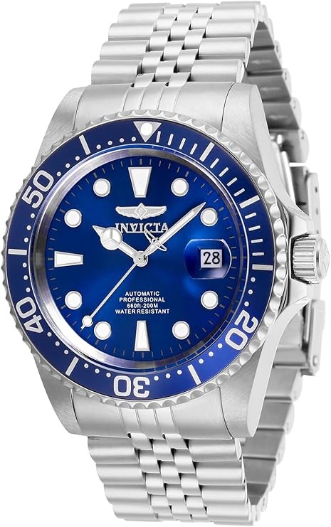 INVICTA Men's Pro Diver Automatic Watch, Silver/Blue, Model 30092. Buyers
