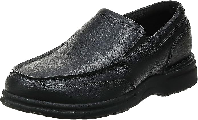 ROCKPORT Men's Eureka Plus Slip on Oxford Shoes, 7.5 US Wide/ EU 40.5, Blac