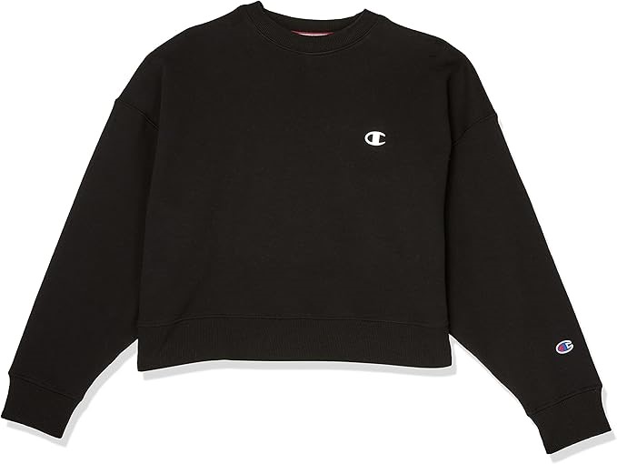 CHAMPION Women's Rochester Base Crew, Size L, Black (BLK), CRMNN. RRP: $80.