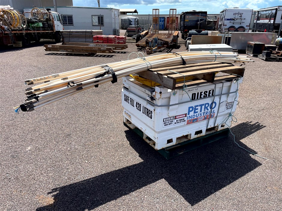 <p>Diesel Storage Tank and Fiberglass Poles</p>