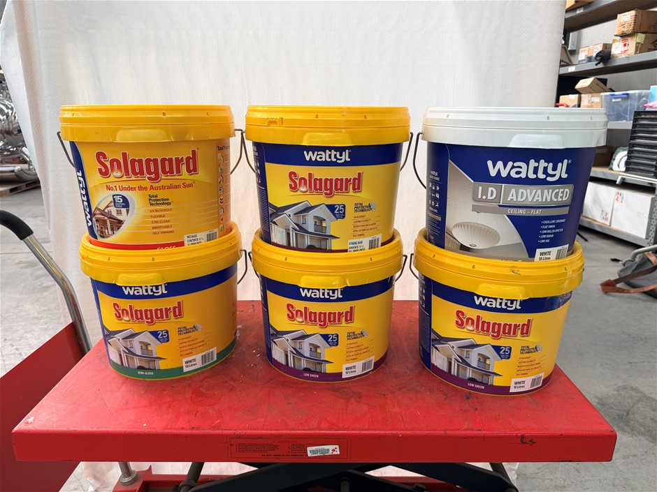 Assorted 10Lt Tins of Paint x 6