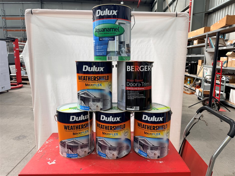 Assorted 10Lt Tins of Paint x 6