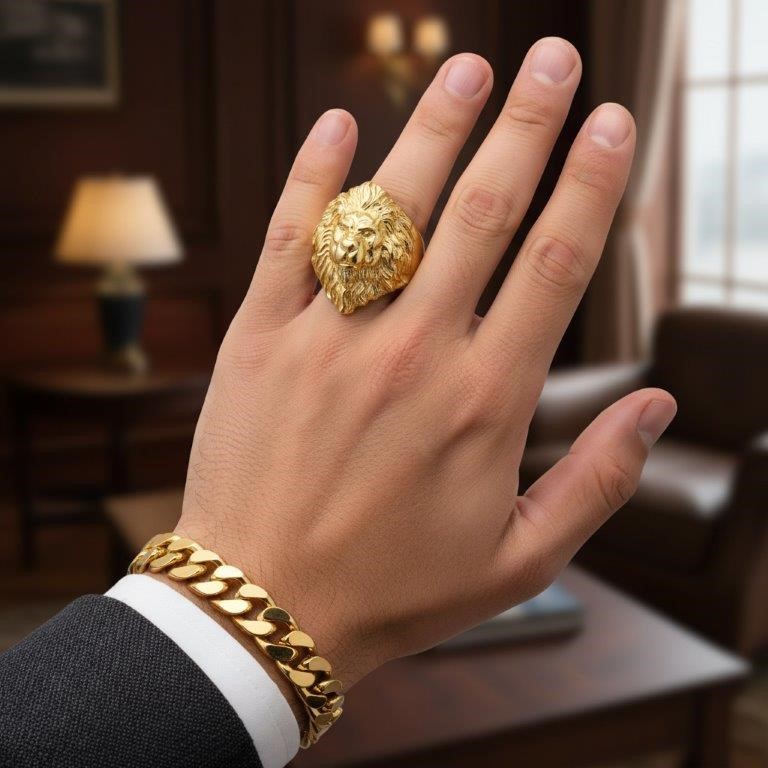 Italy Stamps 925 Silver  Hip Hop Men's Ring (Stamps)-10 US