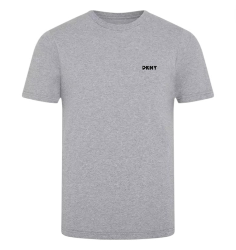 DKNY Men's Logo Tee, Size XL, 100% Cotton, Grey (GRY). Buyers Note - Disco