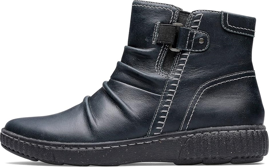 CLARKS Women's Caroline Orchid Ankle Boot, Size US8.5M/UK6/EU39.5, Black Le