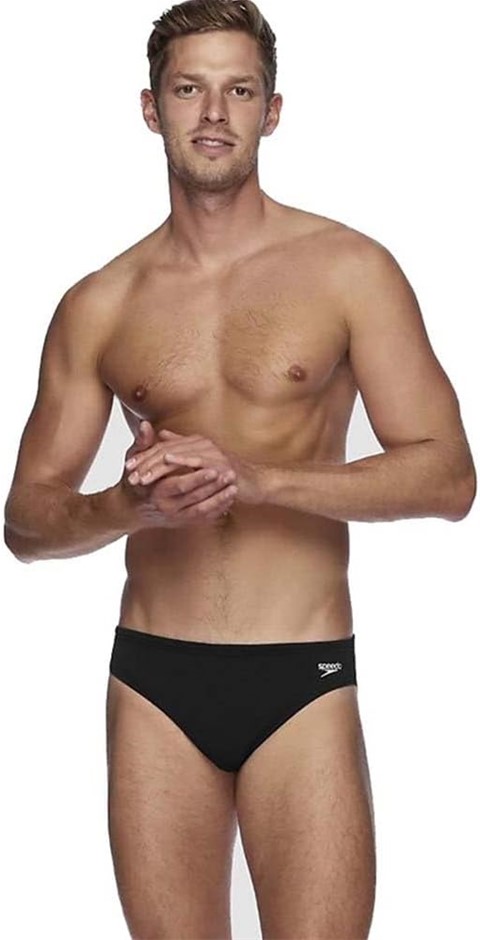 SPEEDO Men's Eco Endurance+ 5cm Swim Brief, Size AU20 (Waist 95cm/38"), Bla