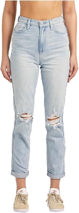 RIDERS By LEE Women's Hi Mom Jean, Size 7R, Sun Fade Destroy (QG5), 551930.