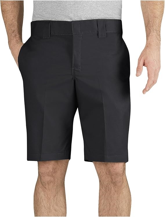 DICKIES Men's 11" Slim Twill Work Short, Size 28, Black, WR849BK. Buyers N