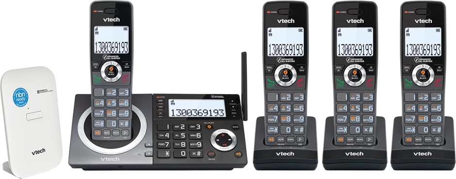 VTECH Executive Dual Keypad Cordless Bundle - NBN Ready Phone System - Cord