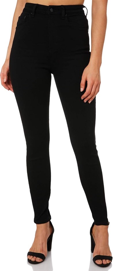 LEE Women's High Licks Crop Skinny Jeans, Size 4, Primo Black. RRP: $159.95
