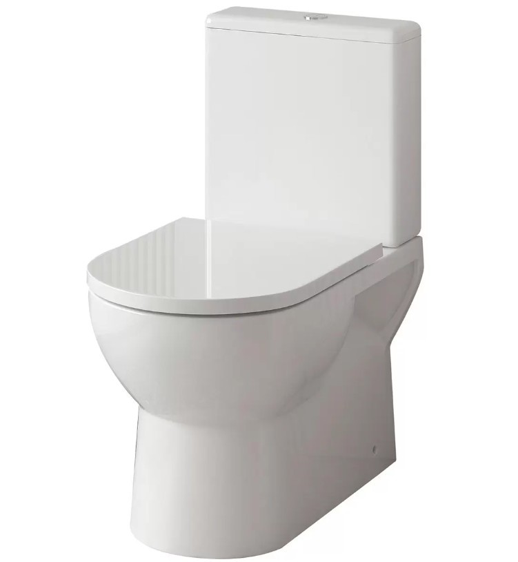 MERCIO Back To Wall Toilet Suite, White. NB: Sample item, not in original b
