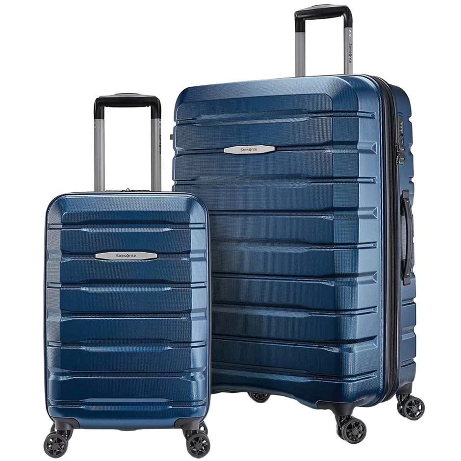 SAMSONITE Tech Two 2-Piece Hardside Luggage Set, Blue, Small: 50.8, Large: