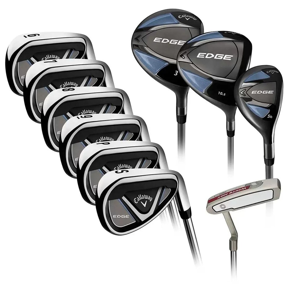 CALLAWAY Edge Men's 10 Piece Right Handed Regular Flex Golf Club Set, Black
